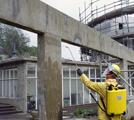 Sika FerroGard 903 Corrosion Inhibitor Application by Low Pressure Spray to Protect a Reinforced Concrete Surface NCC
